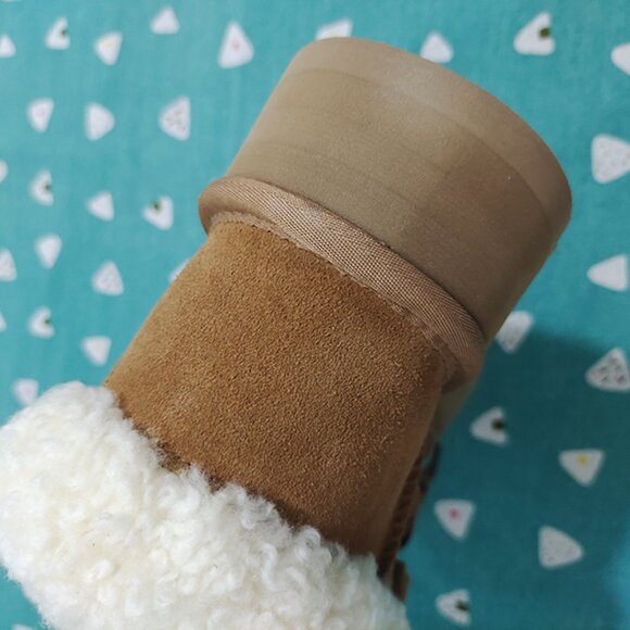 Ugg Women Funkarra Cabin Cuff Chestnut Ankle Platform Shoes - Picture 3 of 7